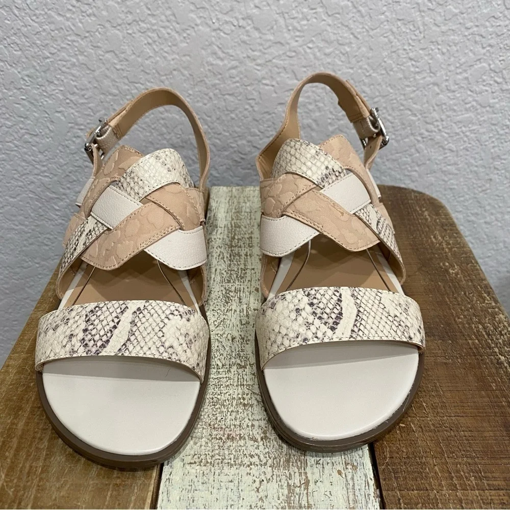 Vionic Kendra Snake Leather Sandals NEW Size 9.5